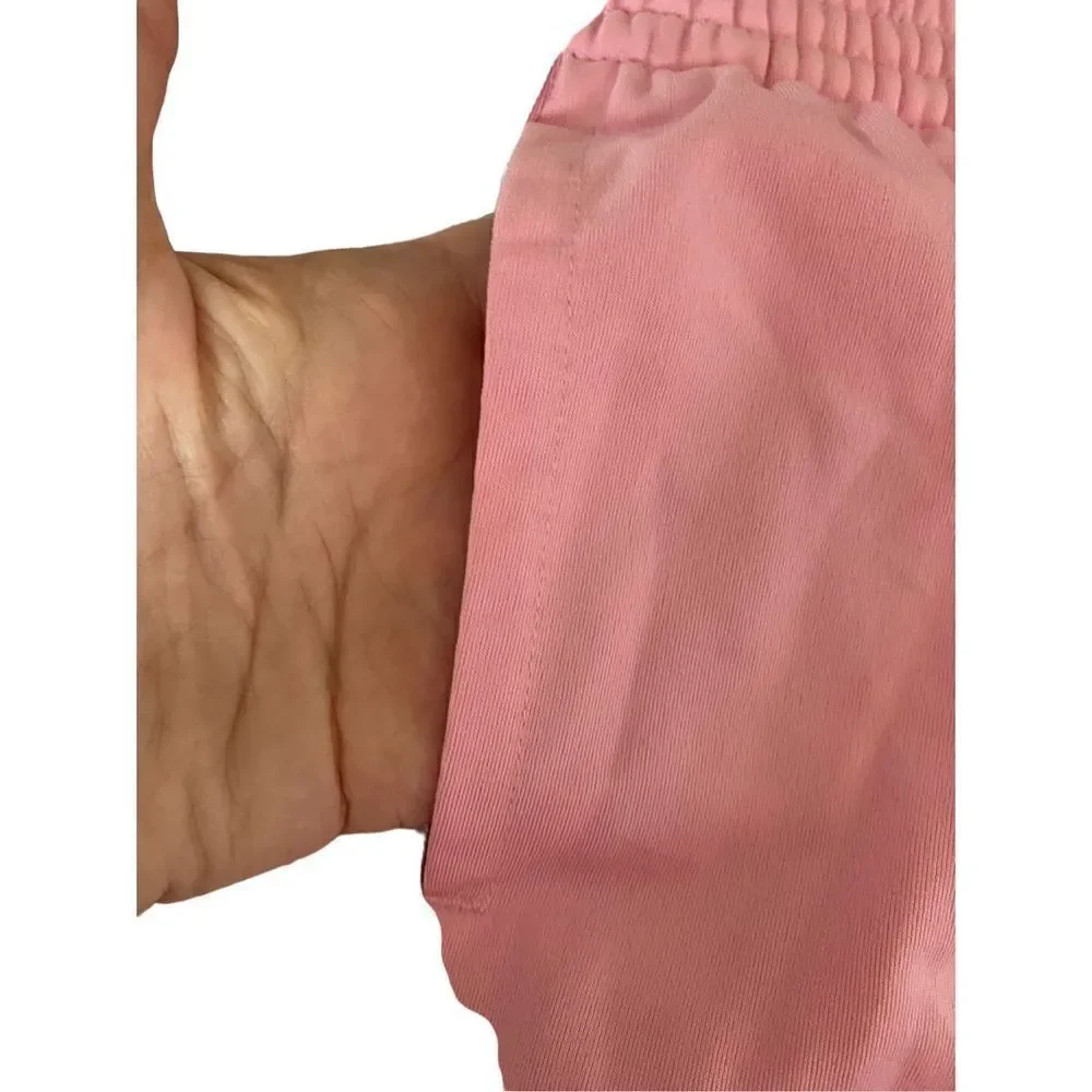 Adidas girls, youth pink white stripe jogger pants 6X